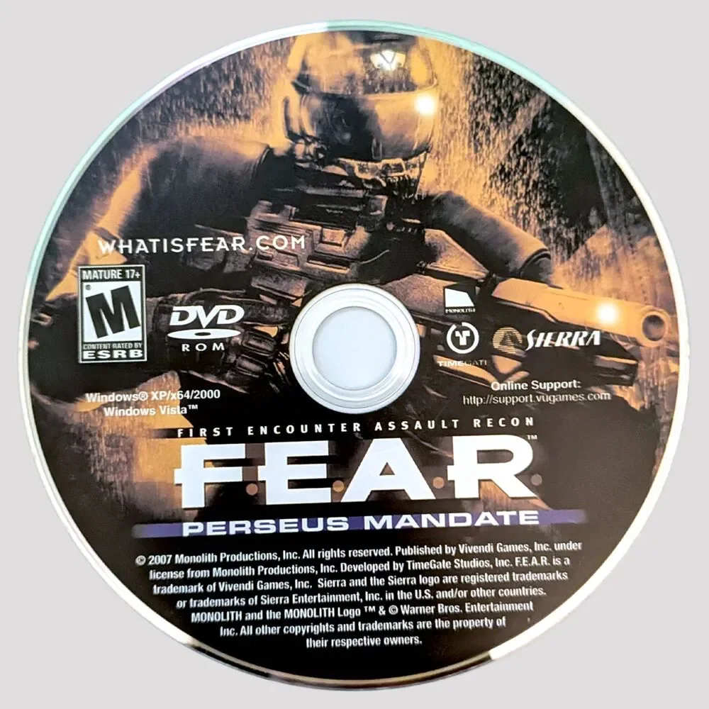F.E.A.R. First Encounter Assault Recon PC Video Game Platinum Collection 2 Discs